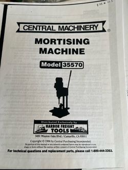 Benchtop mortise machine
