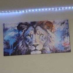 Lion Canvas Wall Art  48Lx24W