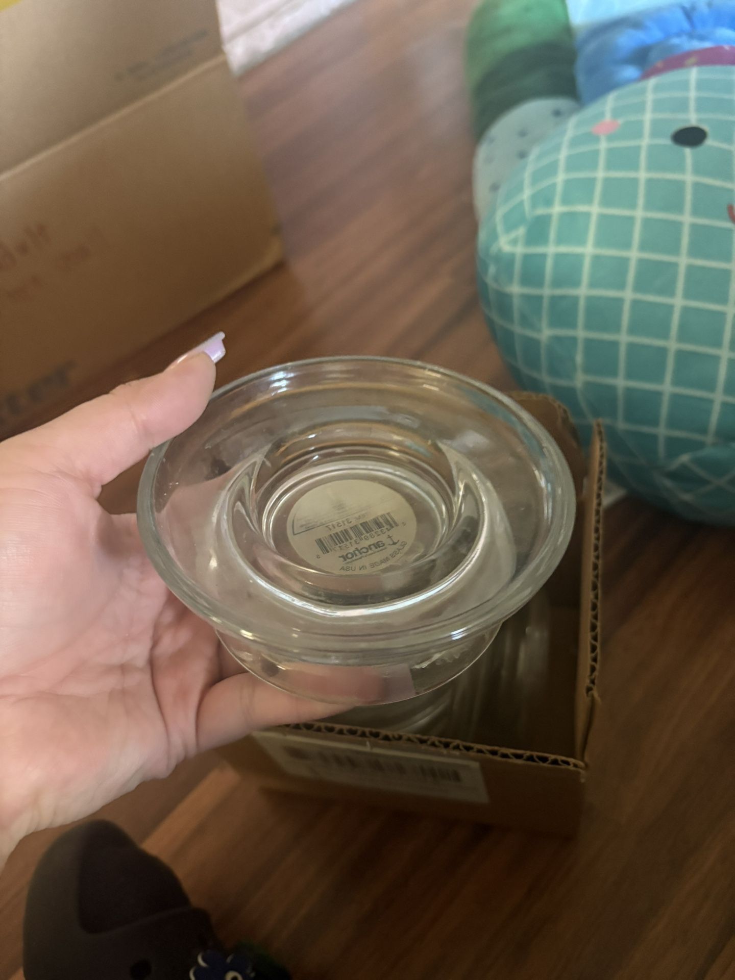 Glass Candle Holders 5pcs