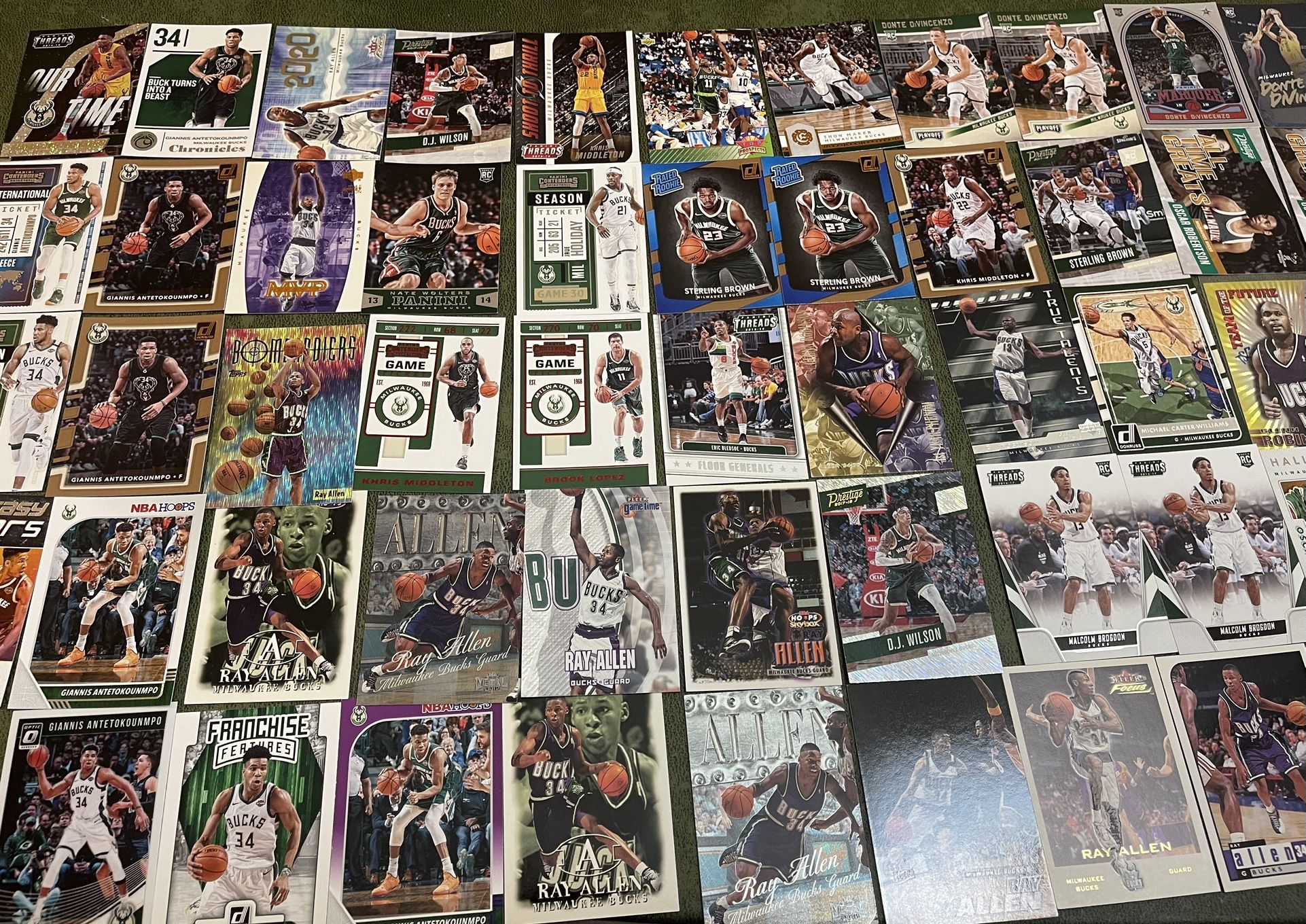 Lot Of 54 Milwaukee Bucks Basketball Cards-Rookies-Stars-Inserts Past & Present