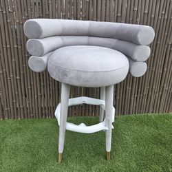 Everly Quinn Hallatrow Upholstered Counter Stool