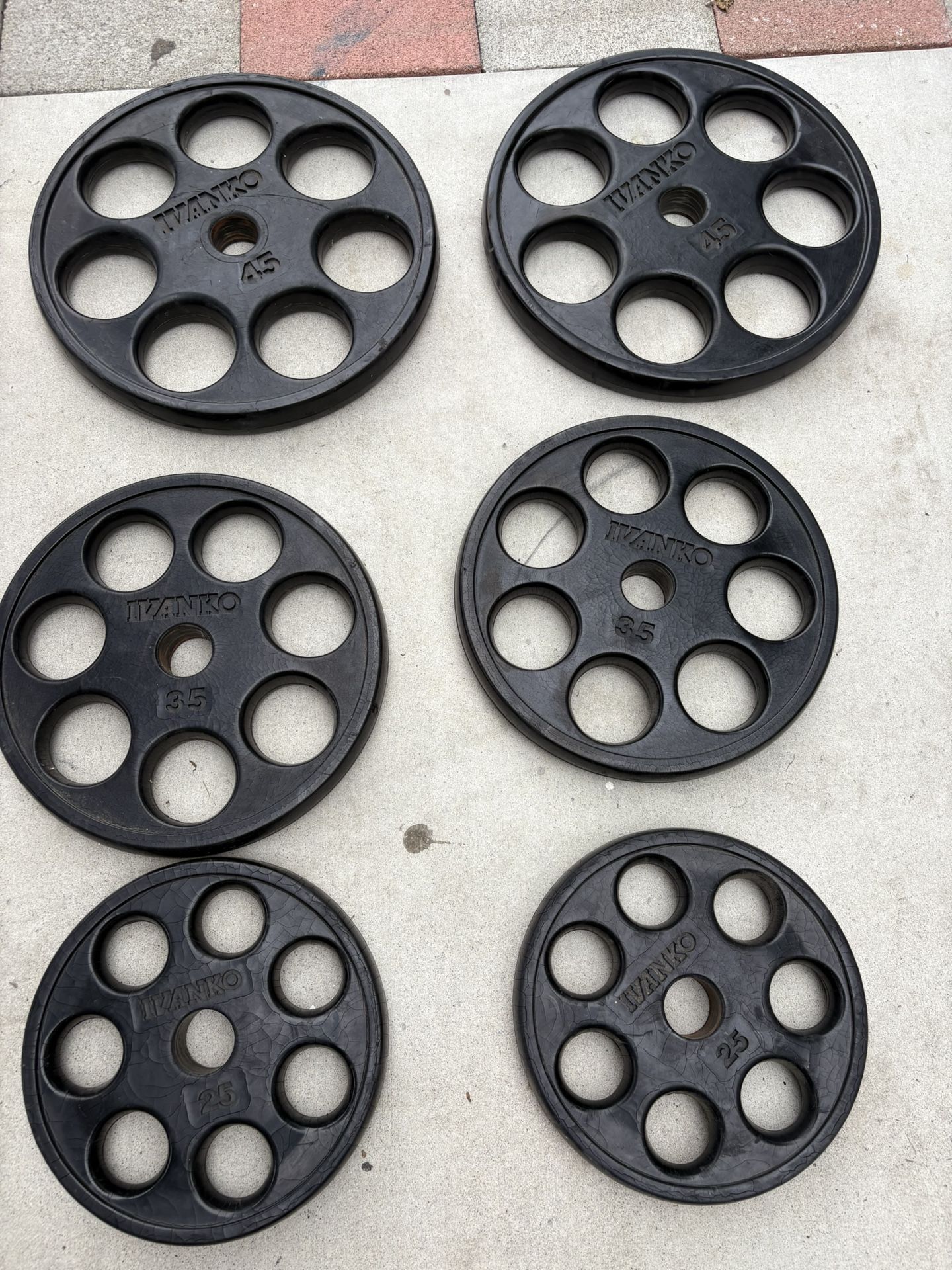 Ivanko Revolver Olympic Weights. In Fair Condition