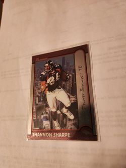 Shannon Sharpe 99 Bowman Card