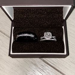 Bridal Engagement Ring Set