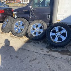 20” Chrome Dodge Ram Factory Wheels And Tires 5Lug