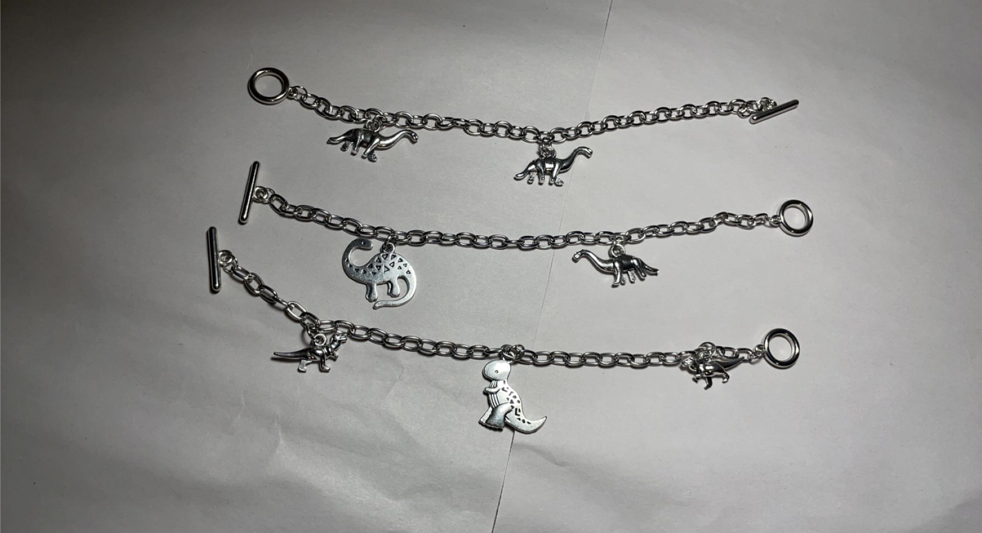 Braclet With dinosaur charms