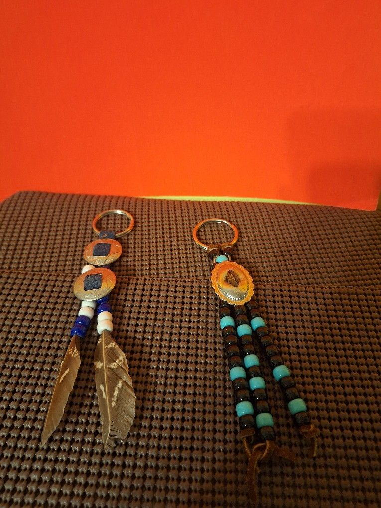2 Different Conchos Key Rings-$8.00 Each Hand Made