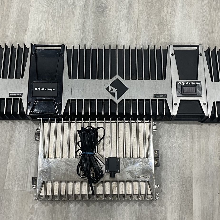 2 Rockford Fosgate Power 1100a2, Power 800a2, Punch 800a4 for Sale