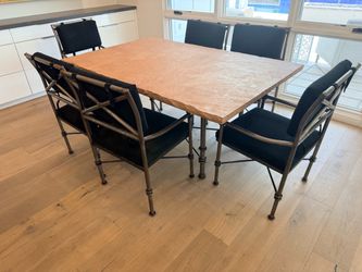Black upholstered metal outdoor patio chairs