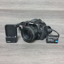 Nikon D7500 Digital Dslr Camera W 50mm Lens, 2 Batteries, And Charger