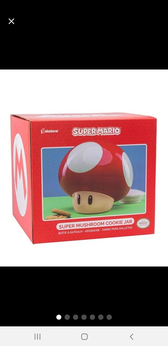 Super Mario Mushroom Cookie Jar