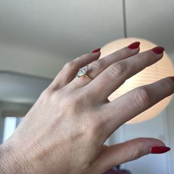 2 Carat Marquise Moissanite Engagement Ring