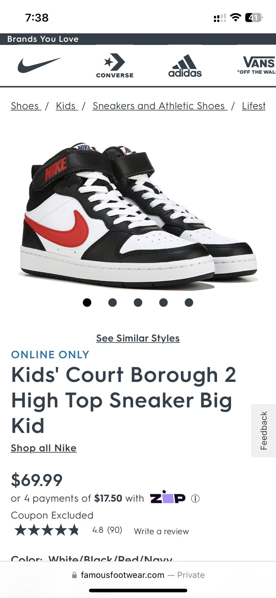 Brand New Nike Court Borough Mids