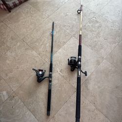 2 Fishing Rods w/ Reels – Need Repair or Parts