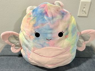 16” Wren the Butterfly Squishmallow Plush – Rainbow Tie Dye