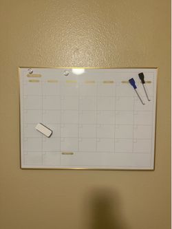 Dry erase calendar