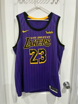 Official Nike NBA Los Angeles Lakers LeBron James 2018-19 City Jersey Size 56 XXL
