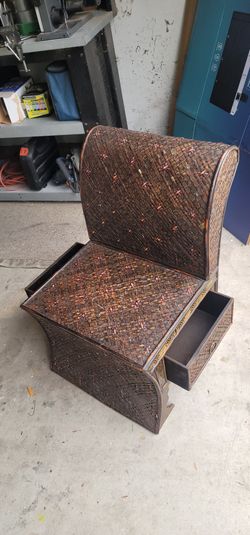 Rattan Asian Slipper Chair