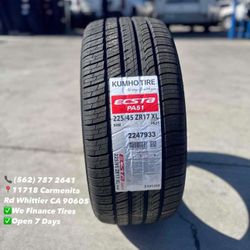 225/45/17 Kumho New Set of Tires Installed and Balanced Set de Llantas Nuevas Instaladas y Balanceadas