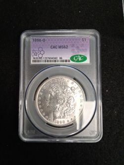 1898-O Morgan Silver Dollar CAC MS62