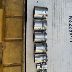 Snap On 3/8" Drive 12-Point SAE Flank Drive® Shallow Socket Set