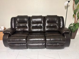 Dark brown couches