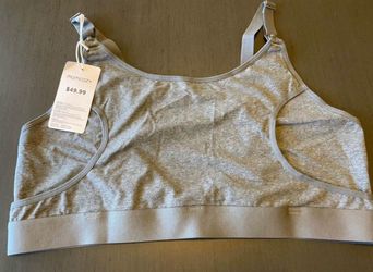 MOMCOZY nursing bra, size XXL, cotton-elastane blend, front-opening; new with tags.