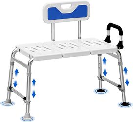 Extended Bath Tub Transfer Shower Bench for Inside Shower