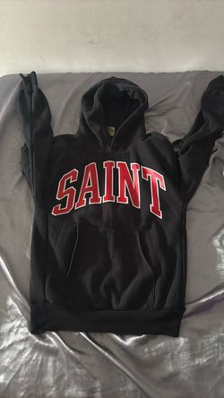 Saint Micheal Black And Red Hoodie