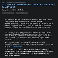 Polar Express Tickets 