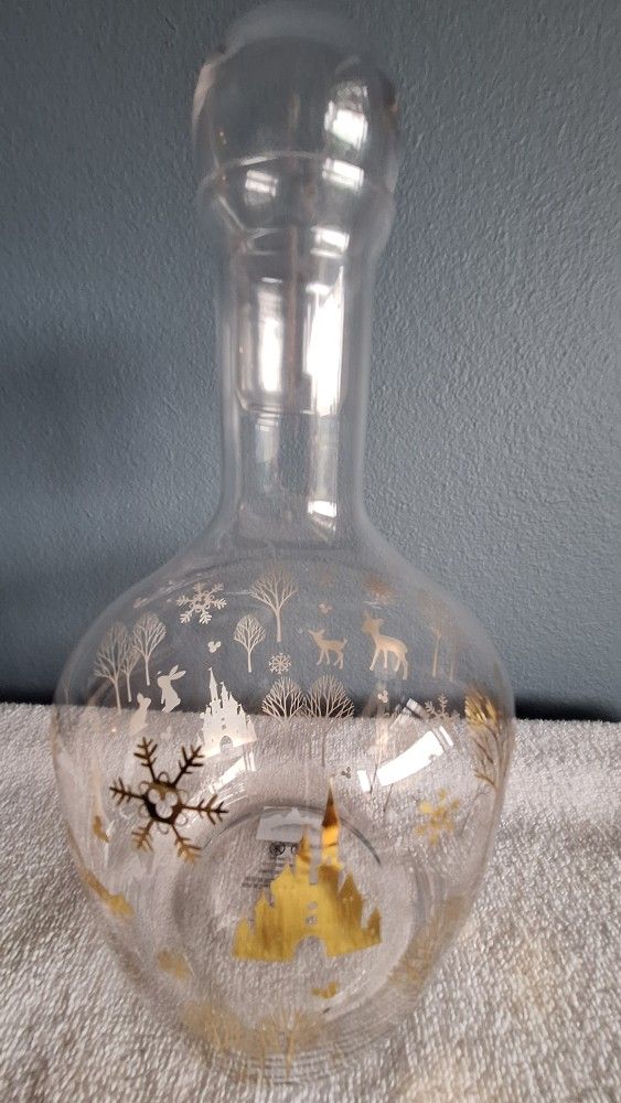Disney Disney Icy Winter Collection Fantasyland Castle Glass Carafe