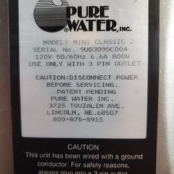 Pure Water Inc Mini Classic 2 Distiller 1 Gallon