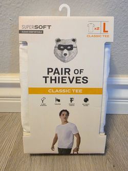 Classic White Tee, 2 Pack, Size L