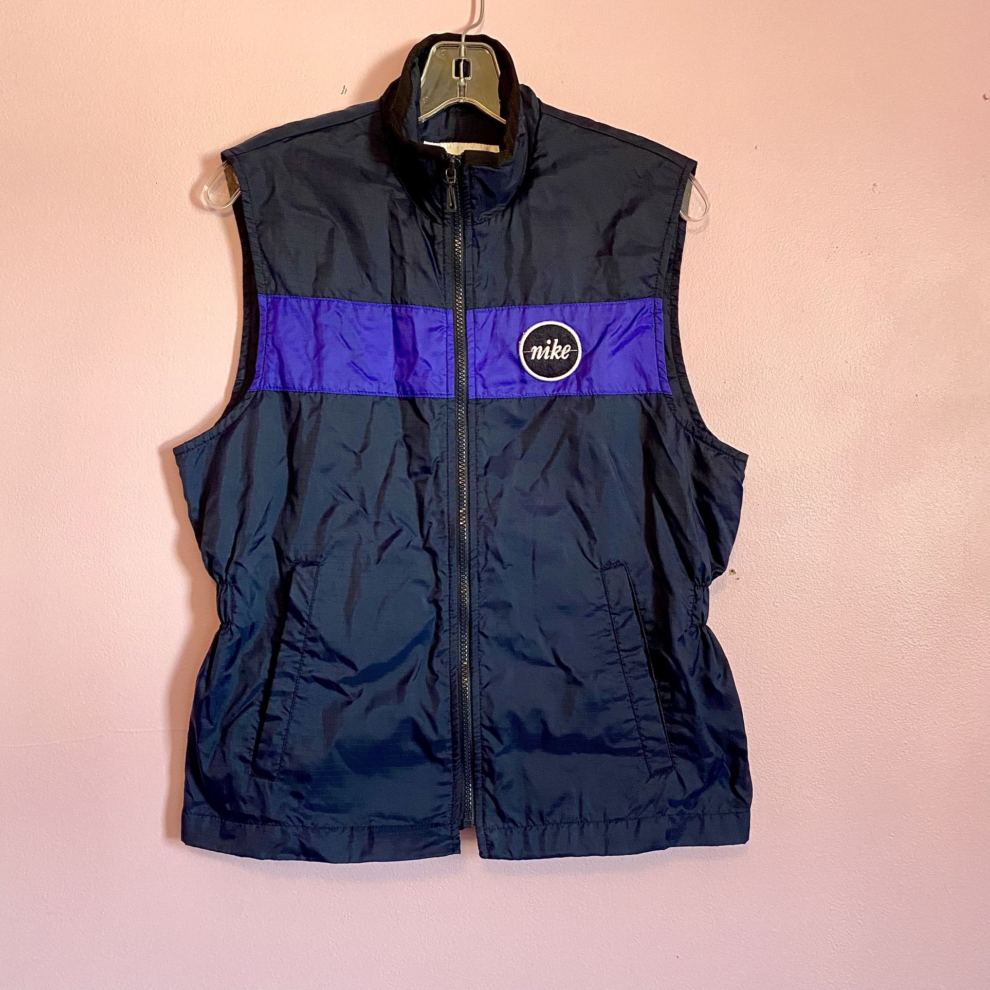 NIKE NAVY BLUE ZIP UP VEST