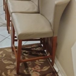 Beautiful 😍 x4 Kitchen Counter Bar Chairs With High Back 