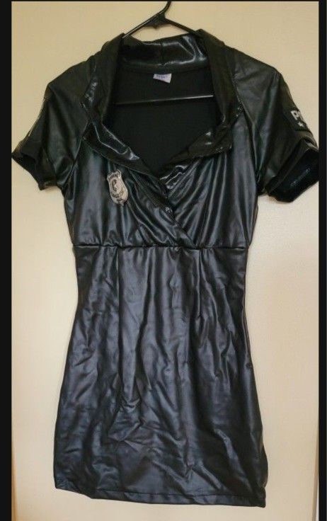 womens Leather Halloween costume with Hat size M
