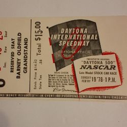 NASCAR DAYTONA TICKET STUB 1978