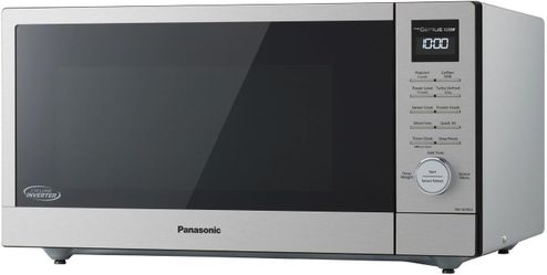 Panasonic NN-SD78LS 1.6 cu.ft Cyclonic Inverter Countertop Microwave Oven 1250Watt Power with Genius Sensor Cooking, cft, 19.44"D x 21.88"W x 11.94"H,