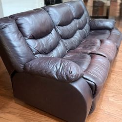 Ashley Leather Sofa, Love Seat, Coffee and Side table
