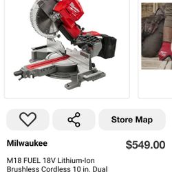 M18 FUEL 18V Lithium-Ion Brushless Cordless 10 in. Dual Bevel Sliding Compound Miter Saw (Tool-Only)
