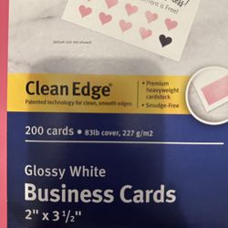200 Glossy White Business Cards,inkjet Printable