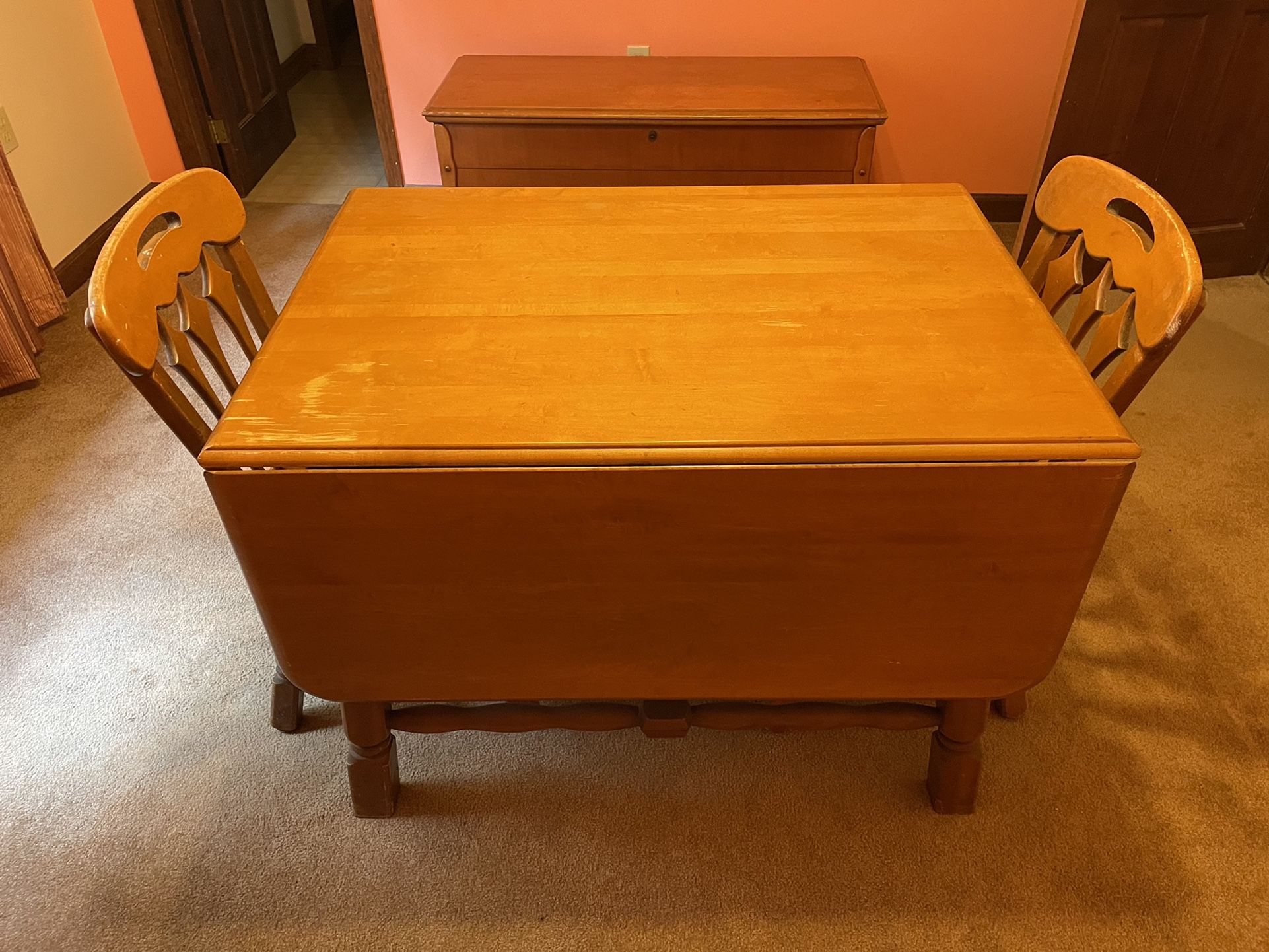 Drop Leaf Table With Six Chairs