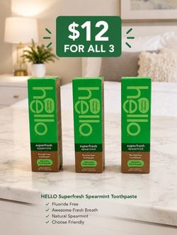 Hello Superfresh Spearmint Toothpaste 3-Pack