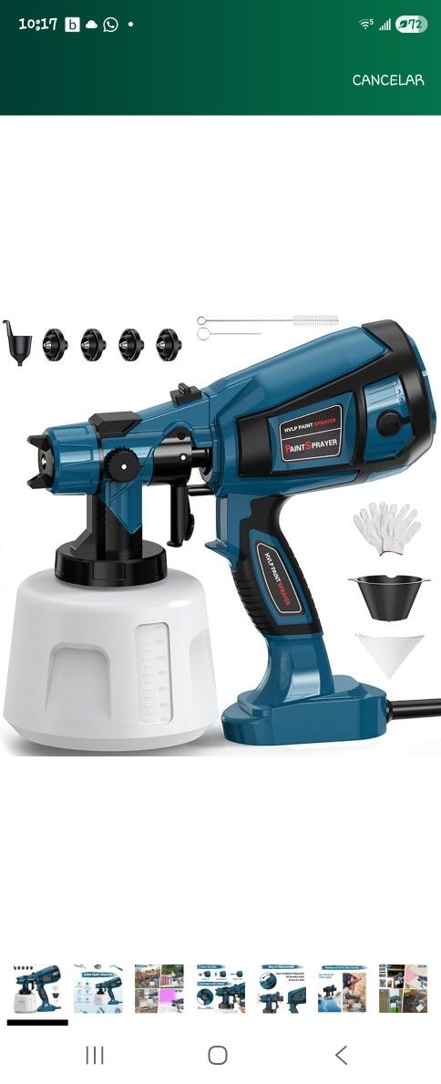 High electric power 1000W paint spray tool Easy to clean spray paint gun for furniture, cabinets, house paint