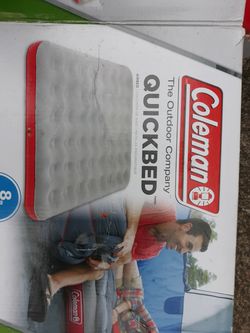 Coleman air bed matress queen with box, pump and user manaul.