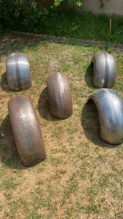 Raw steel fenders for Harley Davidson fabrication