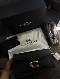 Coach Tabby Shoulder Bag Black Leather