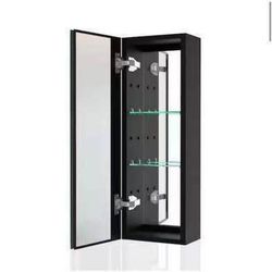 Newly Assembled 10 W x 30 in. H Rectangular Aluminum Surface Mount Medicine Cabinet with Mirror