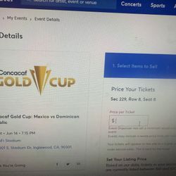 3 Mexico Soccer Game Ticket