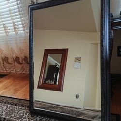 Wooden Large Living Room Mirror Framed 40.5" x 28"